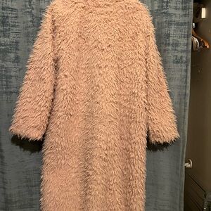 Anthropologie Pink Teddy Jacket